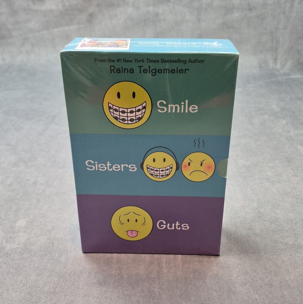 Smile, Sisters, and Guts: the Box Set by Raina Telgemeier New & Sealed